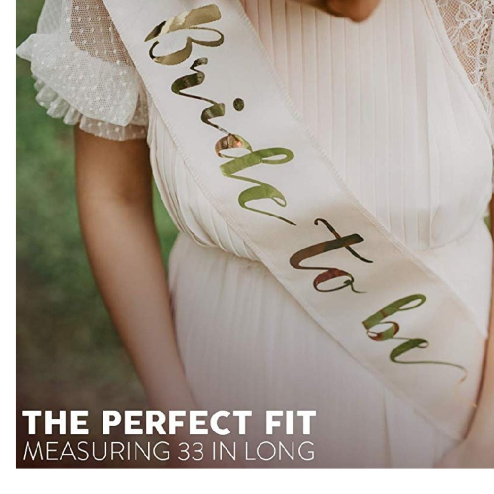 Bride-to-be Sash & 50 engagement rings. Wedding.